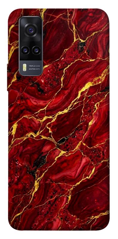 Чохол itsPrint Burgundy gold для Vivo Y31, мармур, купити оптом з доставкою