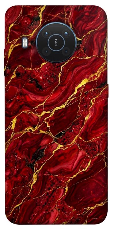 Чохол itsPrint Burgundy gold для Nokia X10 / X20, мармур, купити оптом з доставкою