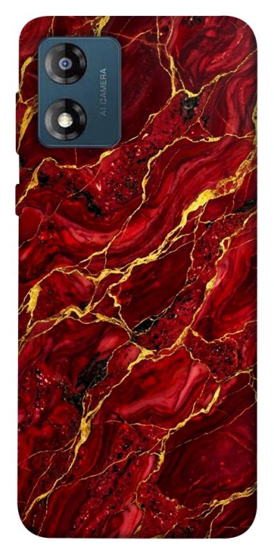 Чехол itsPrint Burgundy gold для Motorola Moto E13, мрамор, купить оптом с доставкой