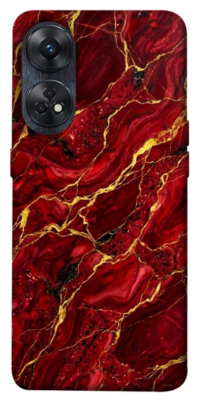 Чохол itsPrint Burgundy gold для Oppo Reno 8 T 4G, мармур, купити оптом з доставкою