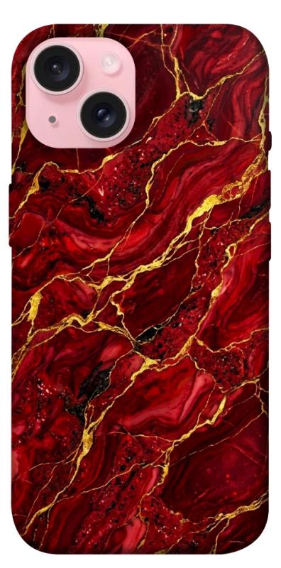 Чохол itsPrint Burgundy gold для Apple iPhone 15 (6.1"), мармур, купити оптом з доставкою