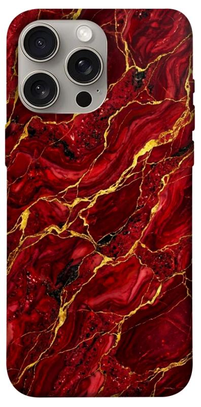 Чохол itsPrint Burgundy gold для Apple iPhone 15 Pro Max (6.7"), мармур, купити оптом з доставкою