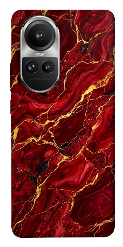 Чехол itsPrint Burgundy gold для Oppo Reno 10, мрамор, купить оптом с доставкой