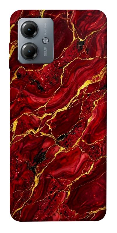 Чохол itsPrint Burgundy gold для Motorola Moto G14, мармур, купити оптом з доставкою