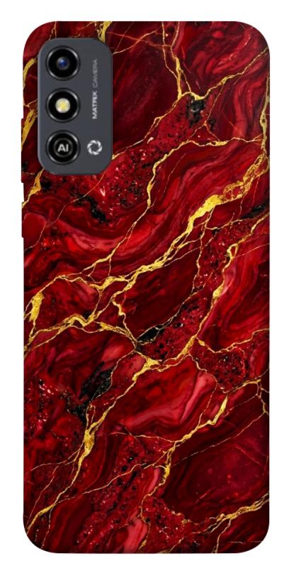 Чохол itsPrint Burgundy gold для ZTE Blade A53, мармур, купити оптом з доставкою