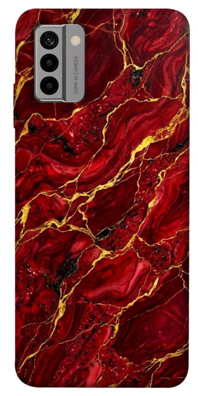 Чохол itsPrint Burgundy gold для Nokia G22, мармур, купити оптом з доставкою