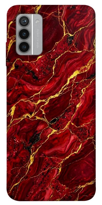 Чехол itsPrint Burgundy gold для Nokia G42, мрамор, купить оптом с доставкой