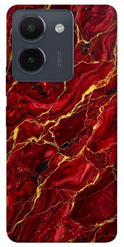 Чехол itsPrint Burgundy gold для Vivo Y36, мрамор, купить оптом с доставкой