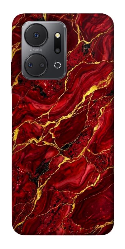 Чехол itsPrint Burgundy gold для Huawei Honor X7a, мрамор, купить оптом с доставкой