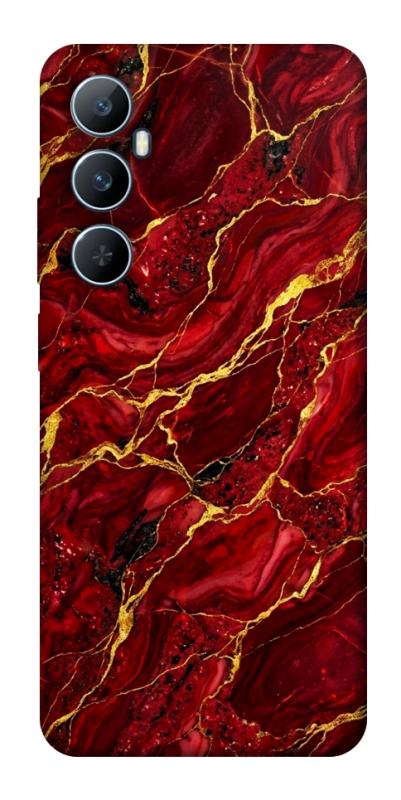 Чохол itsPrint Burgundy gold для Realme C65 4G, мармур, купити оптом з доставкою