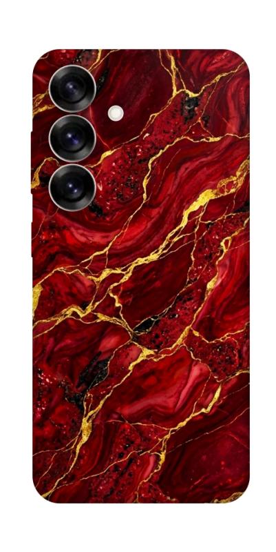 Чехол itsPrint Burgundy gold для Samsung Galaxy S25, мрамор, купить оптом с доставкой
