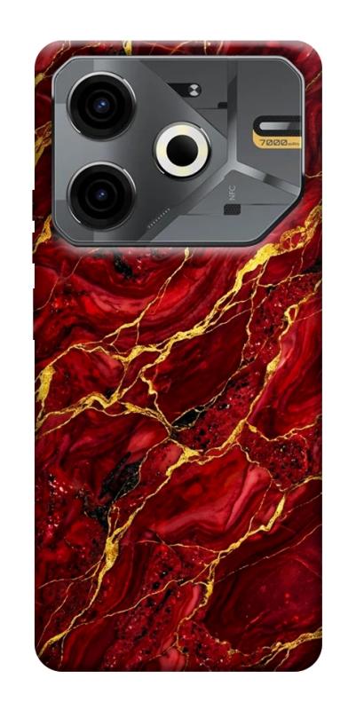 Чехол itsPrint Burgundy gold для TECNO Pova 6 Neo (LI6), мрамор, купить оптом с доставкой
