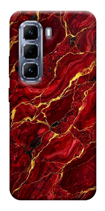 Чехол itsPrint Burgundy gold для Infinix Hot 50 Pro, мрамор, купить оптом с доставкой