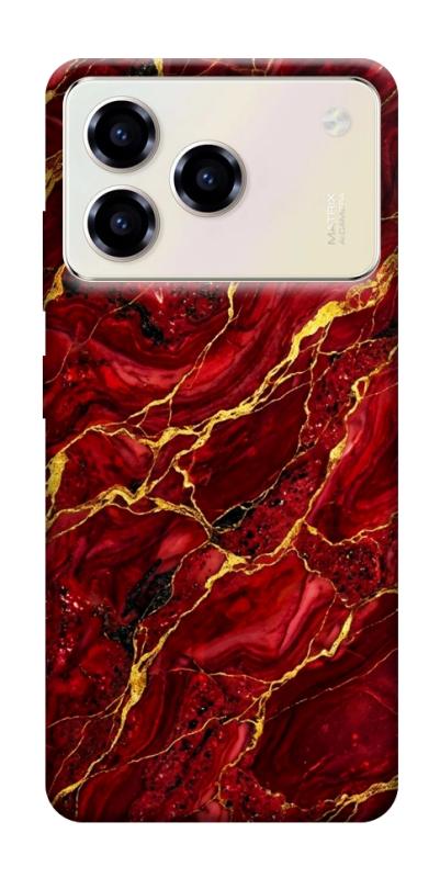 Чехол itsPrint Burgundy gold для ZTE Blade A76, мрамор, купить оптом с доставкой