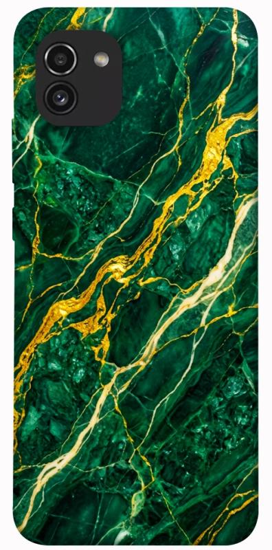 Чехол itsPrint Emerald gold для Samsung Galaxy A03, мрамор, купить оптом с доставкой