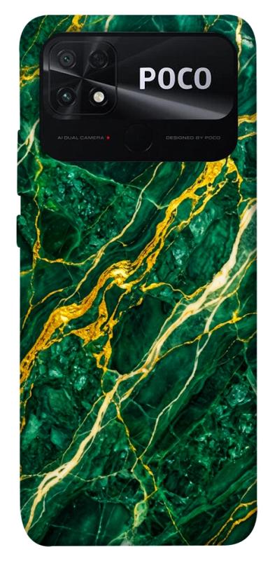 Чехол itsPrint Emerald gold для Xiaomi Poco C40, мрамор, купить оптом с доставкой
