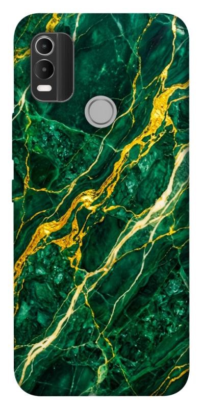 Чохол itsPrint Emerald gold для Nokia C21 Plus, мармур, купити оптом з доставкою