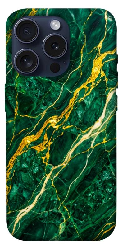 Чохол itsPrint Emerald gold для Apple iPhone 15 Pro (6.1"), мармур, купити оптом з доставкою