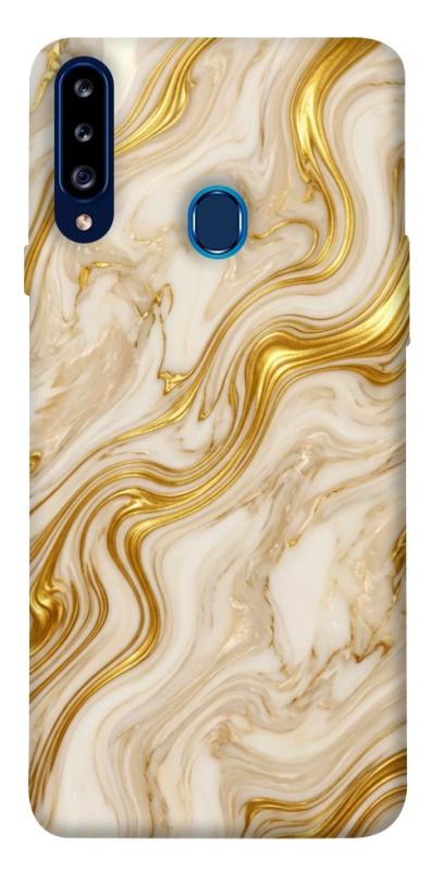 Чохол itsPrint Liquid gold marble для Samsung Galaxy A20s, мармур, купити оптом з доставкою