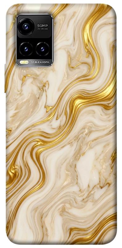 Чехол itsPrint Liquid gold marble для Vivo Y21 / Y33s, мрамор, купить оптом с доставкой
