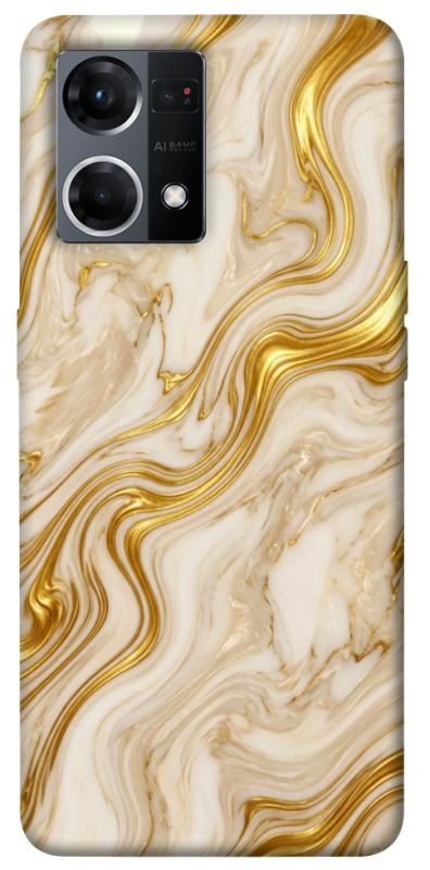 Чехол itsPrint Liquid gold marble для Oppo Reno 7 4G, мрамор, купить оптом с доставкой