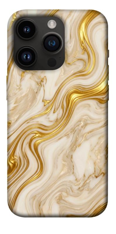 Чохол itsPrint Liquid gold marble для Apple iPhone 14 Pro (6.1"), мармур, купити оптом з доставкою