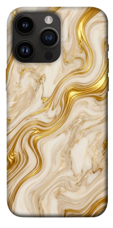 Чохол itsPrint Liquid gold marble для Apple iPhone 14 Pro Max (6.7"), мармур, купити оптом з доставкою