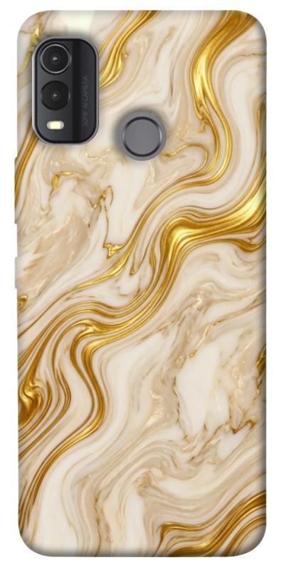 Чохол itsPrint Liquid gold marble для Nokia G11 Plus, мармур, купити оптом з доставкою