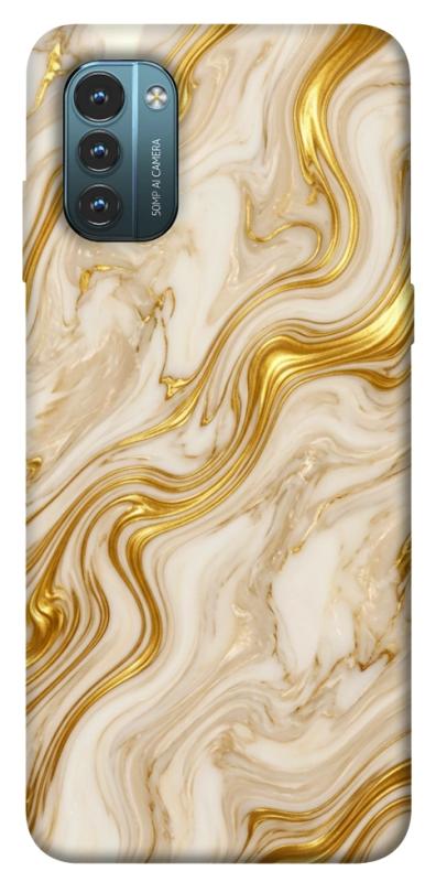 Чехол itsPrint Liquid gold marble для Nokia G21, мрамор, купить оптом с доставкой