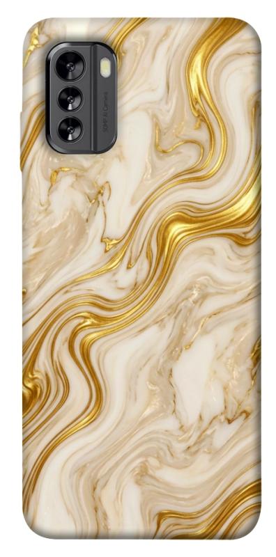 Чехол itsPrint Liquid gold marble для Nokia G60, мрамор, купить оптом с доставкой