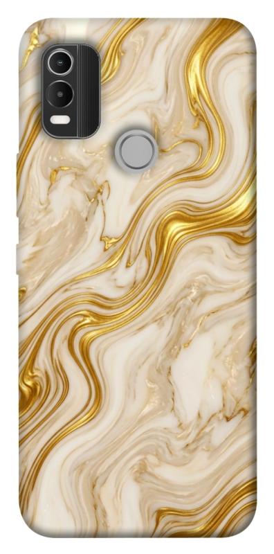 Чохол itsPrint Liquid gold marble для Nokia C21 Plus, мармур, купити оптом з доставкою