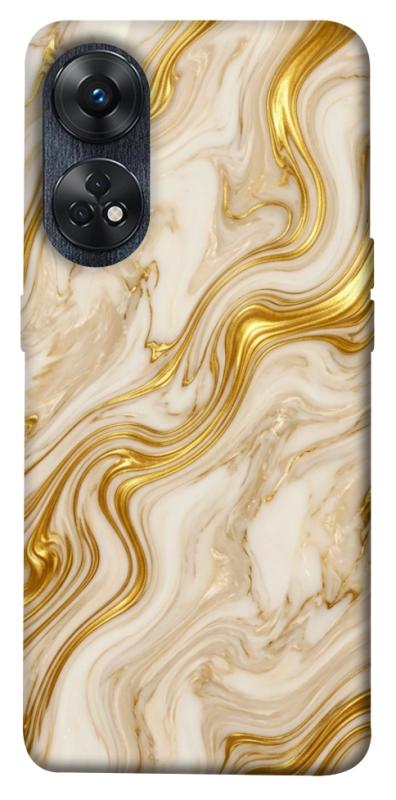 Чехол itsPrint Liquid gold marble для Oppo Reno 8 T 4G, мрамор, купить оптом с доставкой
