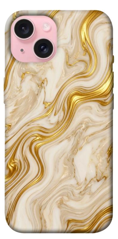 Чехол itsPrint Liquid gold marble для Apple iPhone 15 (6.1"), мрамор, купить оптом с доставкой