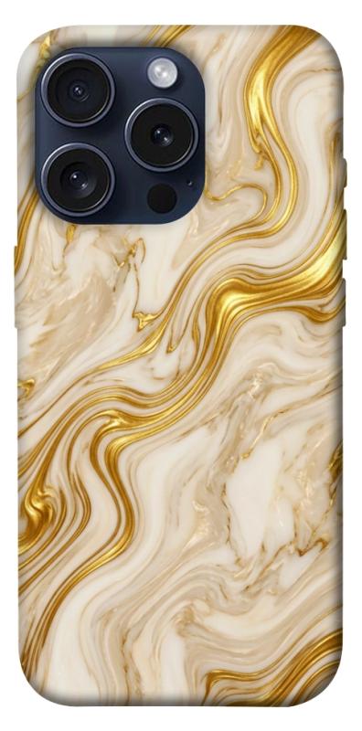 Чохол itsPrint Liquid gold marble для Apple iPhone 15 Pro (6.1"), мармур, купити оптом з доставкою