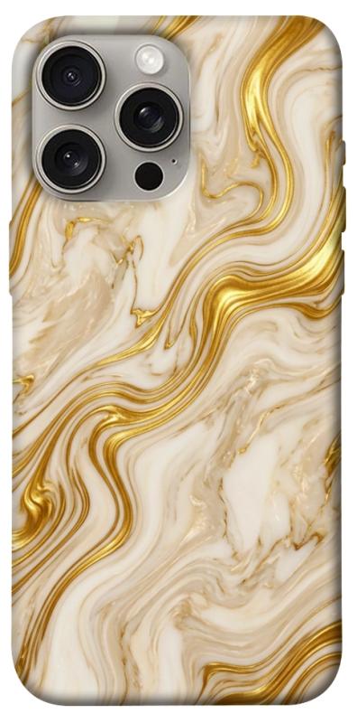 Чохол itsPrint Liquid gold marble для Apple iPhone 15 Pro Max (6.7"), мармур, купити оптом з доставкою