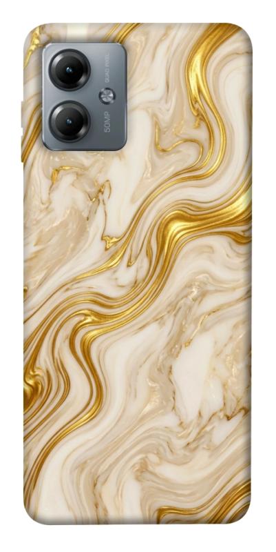 Чехол itsPrint Liquid gold marble для Motorola Moto G14, мрамор, купить оптом с доставкой