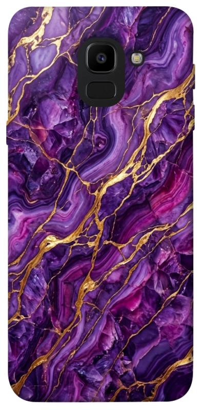 Чохол itsPrint Purple gold для Samsung J600F Galaxy J6 (2018), мармур, купити оптом з доставкою