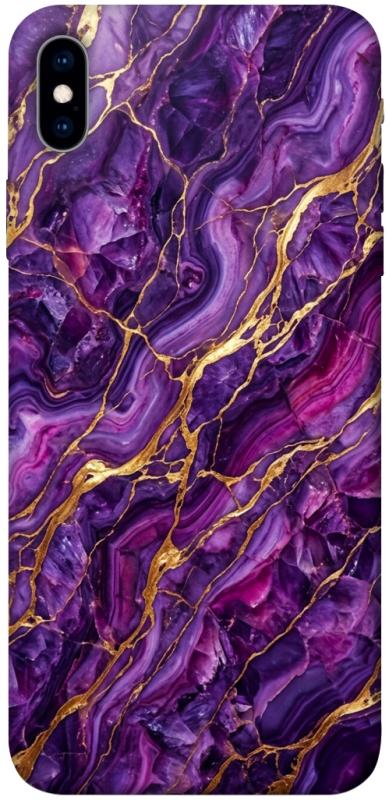 Чохол itsPrint Purple gold для Apple iPhone XS Max (6.5"), мармур, купити оптом з доставкою