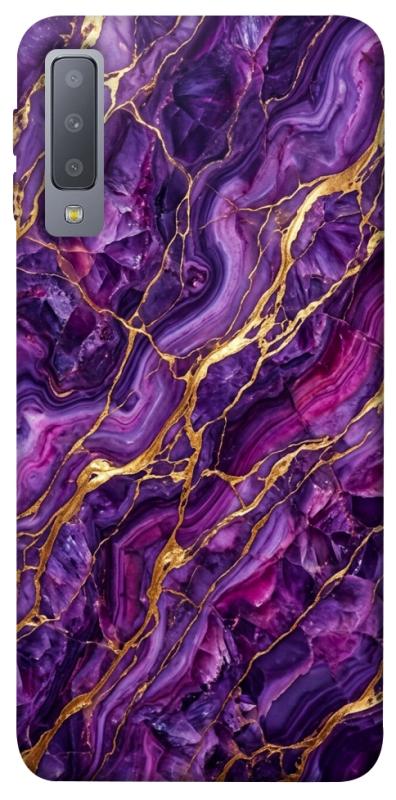 Чохол itsPrint Purple gold для Samsung A750 Galaxy A7 (2018), мармур, купити оптом з доставкою