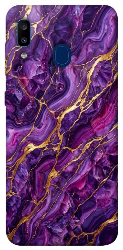 Чохол itsPrint Purple gold для Samsung Galaxy A20 / A30, мармур, купити оптом з доставкою