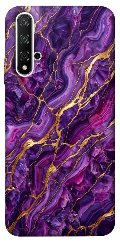 Чехол itsPrint Purple gold для Huawei Honor 20 / Nova 5T, мрамор, купить оптом с доставкой