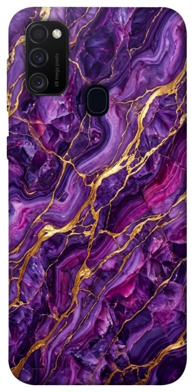 Чохол itsPrint Purple gold для Samsung Galaxy M30s / M21, мармур, купити оптом з доставкою