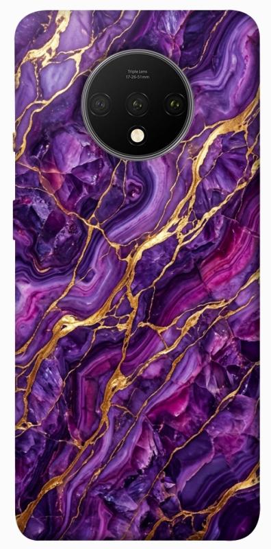 Чохол itsPrint Purple gold для OnePlus 7T, мармур, купити оптом з доставкою
