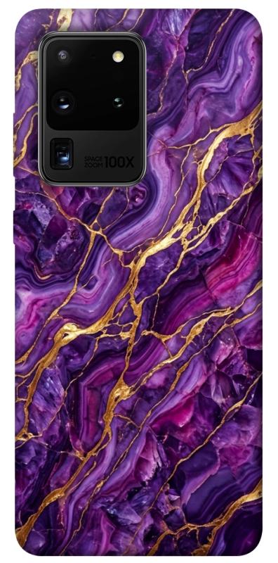 Чохол itsPrint Purple gold для Samsung Galaxy S20 Ultra, мармур, купити оптом з доставкою