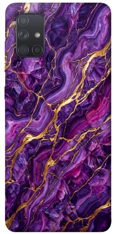 Чохол itsPrint Purple gold для Samsung Galaxy A71, мармур, купити оптом з доставкою