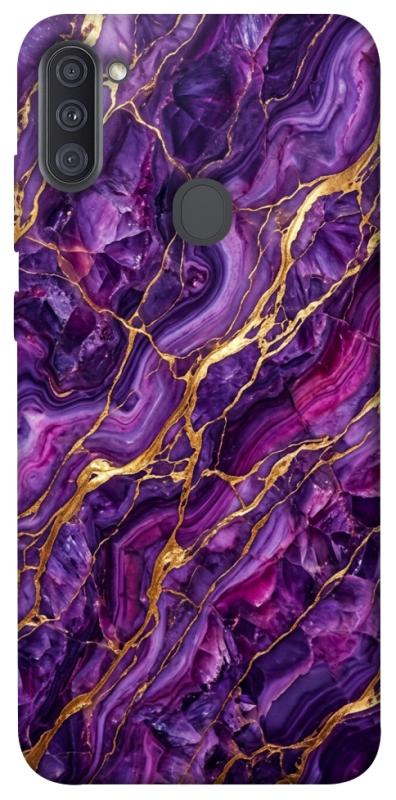 Чохол itsPrint Purple gold для Samsung Galaxy A11, мармур, купити оптом з доставкою