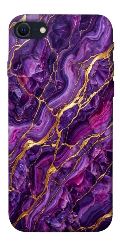 Чехол itsPrint Purple gold для Apple iPhone SE (2020), мрамор, купить оптом с доставкой