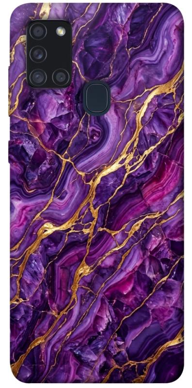 Чохол itsPrint Purple gold для Samsung Galaxy A21s, мармур, купити оптом з доставкою