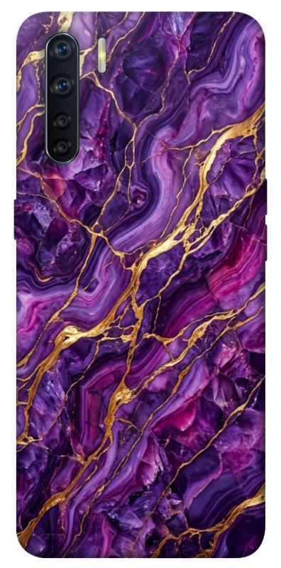 Чехол itsPrint Purple gold для Oppo A91, мрамор, купить оптом с доставкой