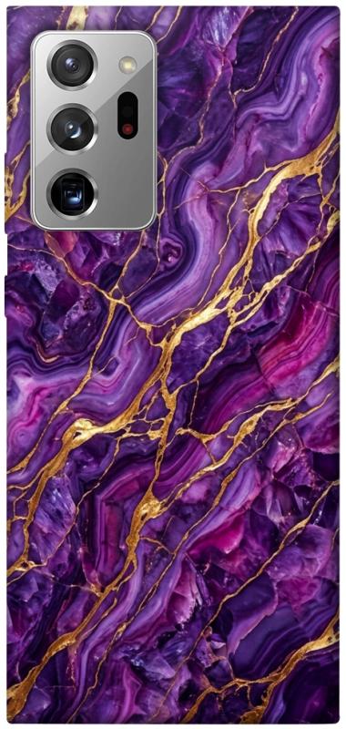 Чохол itsPrint Purple gold для Samsung Galaxy Note 20 Ultra, мармур, купити оптом з доставкою